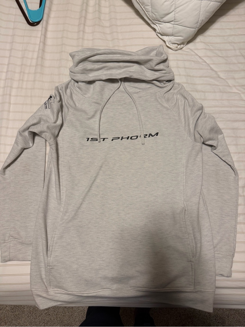 1st Phorm Women's Light Gray Cowl Neck Pullover Sweater